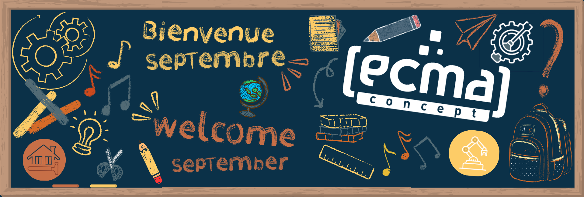 Bandeau d’accueil du site avec l’inscription Bonjour Septembre